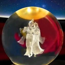 3D Crystal Ball Table Lamp with Wooden Base Table Lamp-image-93
