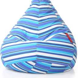 XL Classic Cotton Canvas Stripes Printed Teardrop Bean Bag With Bean Filling-picture-14