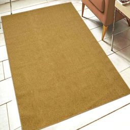 saral home Gold Solid Polypropylene 4 ft x 6 ft Hand Woven Carpet-picture-10