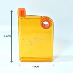 dgbmart Flat A5 Notebook Style Slim Water Bottle -BPA-Free | Reusable & Leakproof 378 ml Water Bottle image 2