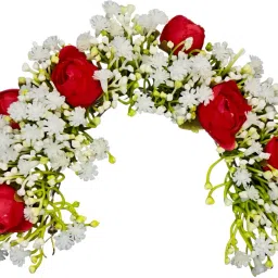 Fancy Party Bridal Wedding Fabric/Artificial Flower Bun Hair Accessory Set-image-27