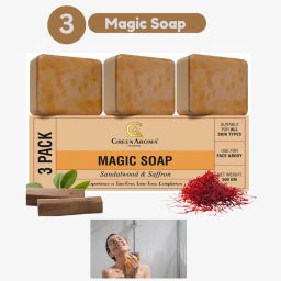 Ghar Magic Soap Sandalwood Soap Detan Skin Daily Kojic Soap-image-34