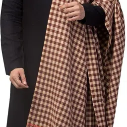 Braid N Cord Polyester Wool Blend Self Design Men Shawl-image-21