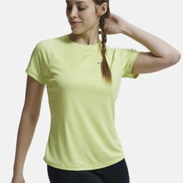 jockey MW73 Active Wear Women Solid Round Neck Polyester Light Green T-Shirt-picture-9
