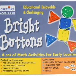 Bright Buttons–Learning Sorting, Counting & Pattern Activity Set for Kids Ages3+-17