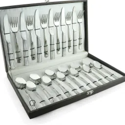 Venice (6 Dinner Spoon, 6 Dinner Fork, 6 Tea Spoon, 6 Dinner Knives) Stainless Steel Cutlery Set-66