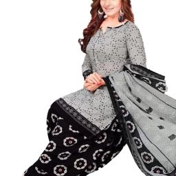 Unstitched Crepe Salwar Suit Material Printed-image-81