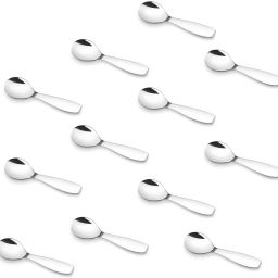 12 masala spoon set Disposable Stainless Steel Ice Tea Spoon, Sugar Spoon Set-image-32