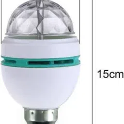 easy way 360 Degree LED Crystal Rotating Bulb Magic Disco LED Light,LED Rotating Bulb Light Lamp for Party/Home/Diwali Decoration Flash/Strobe/Fade/Smooth/ multipal Lighting Modes Single Disco Ball Single Disco Ball image 4