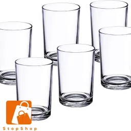 (Pack of 6) 100%Food Grade Dailyuse| Milk | Tea | Juice| Glass Set Whisky Glass-image-84