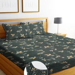 244 TC Cotton King Printed Fitted (Elastic) Bedsheet-27