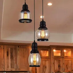 3 Lights Round Cluster Chandelier Black Diamond Hanging Pendant Ceiling Light Ceiling Lamp-27