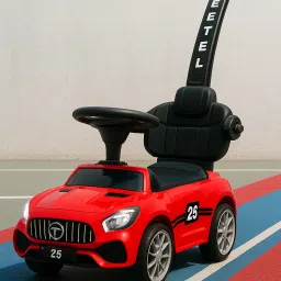 Beetle Deluxe Kids car parent handle, music & lights and footrest , 1 to 4 years Car Non Battery Operated Ride On-83
