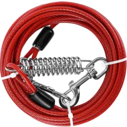 Tie Out 20 Feet Long Cable Dog Leash Dog Training Leash(Color May Vary) 610 cm Dog Cord Leash-58
