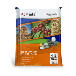 Studio Gloss Photo Paper 242 GSM (4X6 inch, 100 sheets, Pack of 1), Resin Coated Unruled 4x6 Inch 242 gsm Photo Paper-image-0