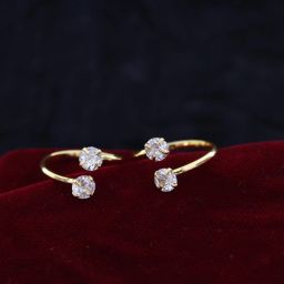 Toe Ring | Gold plated Toe Ring Brass, Copper Cubic Zirconia Gold Plated Toe Ring-5