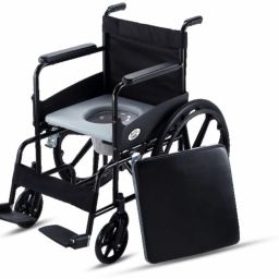 Deluxe Mag Wheel Regular Fold-able Commode Cum Wheelchair with Safety Belt Manual Wheelchair-image-5
