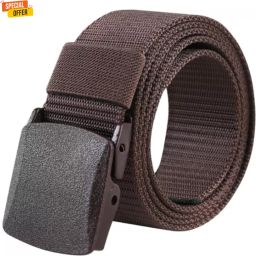 Men Casual Brown Nylon Belt-image-36