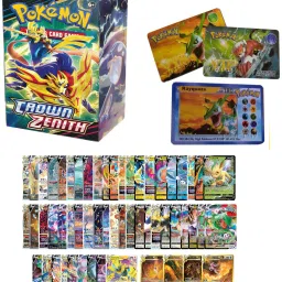 Crown Zenith Tin with 56 non repetitive V, Vmax, Vstar cards with 3 VIP cards-18