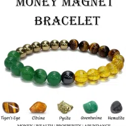 Pyrite, Citrine + Golden, Golden Pyrite, Crystal, Tiger's Eye, Green Jade Crystal Bracelet-image-26