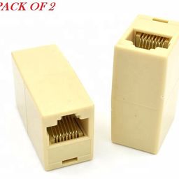 99Gems (PACK OF 2) RJ45 CAT5E CAT6 Couple Plug Network Ethernet LAN Cable Jointer Connector Adapter for Computer Cables & Connectors Lan Adapter Lan Adapter-26