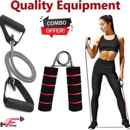 0.5 kg Heavy Quality Gripper & Stretching Tube For Workout Tube Men & Women Home Gym Combo-image-22