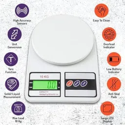 KKK DIGITAL WEIGHT MACHINE 10KG FOR MULTIPURPOSE USE HOME,OFFICE,TRAVELING Weighing Scale image 3