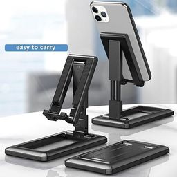 nibar NIBAR® Mobile Holding Tabletop Stand, 180 Perfect View, Height Adjustment, Wide Compatibility, Multipurpose, Anti-Skid Design (Twistand, Black) image 2