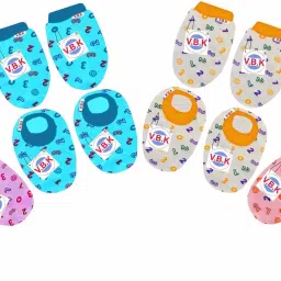 Baby Mittens and Booties Set, Pack Of 4, 0 to 6 Month, Hosiery Fabric-7