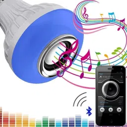 BSVR Smart RGB Music Bulb 340 Bluetooth Speaker, Remote Control For Party Decoration Speaker Mod-38