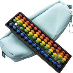 Abacus Math Learning Kit for Kids 13 Rod Multicolor with Square Pouch -LBlue-14