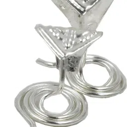 Nag Nagin Joda Snake Pair Silver color for Kal Sarp Dosha Nivarak Decorative Showpiece Plated Yantra-image-5