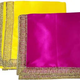 Satin Blend Printed Yellow, Purple Men Dupatta-picture-7