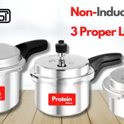 protein Combo With 3 Proper Lids 2 L, 3 L, 5 L Pressure Cooker image 3