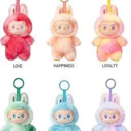Laabubu Plush Keychain Doll by Cute Bunny Suit Soft Furry toy - 17 cm-image-92