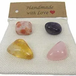 Crystal Bag For Happiness – Reiki Healing Crystal Regular Asymmetrical Crystal Pebbles-image-77