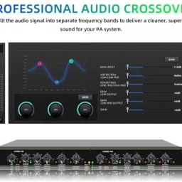 adiohub Professional Audio Crossover, 2/3 Way Stereo/ 4 Way Mono Crossover Powered Sound Mixer image 5