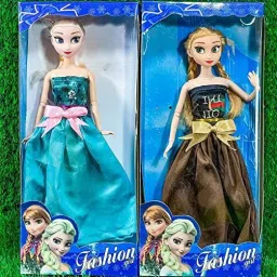 Elsa And Anna Doll Set With New Dress Design, Full Foldable Doll-16