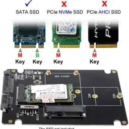 ULTRABYTES Combo M.2 NGFF B-Key & mSATA SSD to SATA 3.0 Adapter Converter Case 2.5 inch Hard Disk Enclosure Disk Case image 3