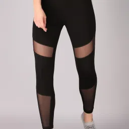 Self Design Women Black Tights-image-99