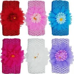 BOW Tie random design and colour pack of 6 Rubber Band-27