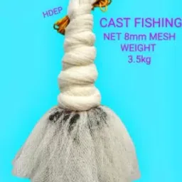 0-no. 8mm 3.5kg HEIGHT-10feet,ROUND-45feet,WEIGHT-3.5kg (WHITE) Fishing Net-picture-16