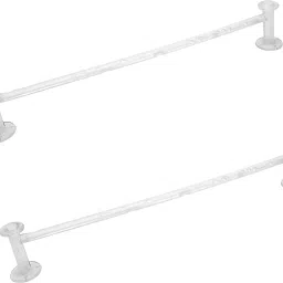 ABS Round Towel Rod 21 Inch (Pack of 2) Clear Towel Holder-image-41