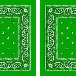 PAROPKAR Paisley 2 piece Cowboy Handkerchife Cotton Hanky ["Green"] Handkerchief-image-39