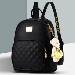 Small 10 L Backpack PU Leather Backpack School Bag Student Backpack Women Travel bag-image-55