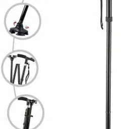 Portable Aluminium Alloy Handle Dependable Professional LED Light Folding Walking Stick For Old Gentleman, walking sticks for old people, walking stick for old women, stick for old man walking Walking Stick-picture-1