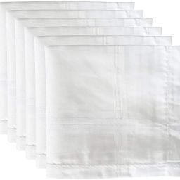 EasyTac Handkerchief-Plain-White-6 Piece ["White"] Handkerchief-image-35