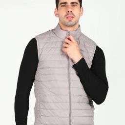 Men Solid Quilted Jacket-image-17
