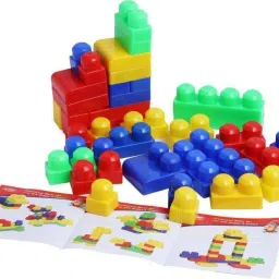 dolly plastic Classic Colourful Building Blocks set-2 Educational And Fun Puzzle Construction image 5