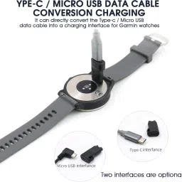 Verilux Garmin Watch Charger to Type C Adapter, Compatible with Garmin Fenix Charging Pad image 2